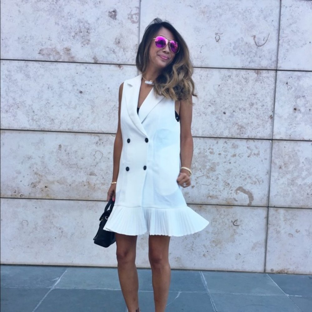 White Vest Dress DR012W